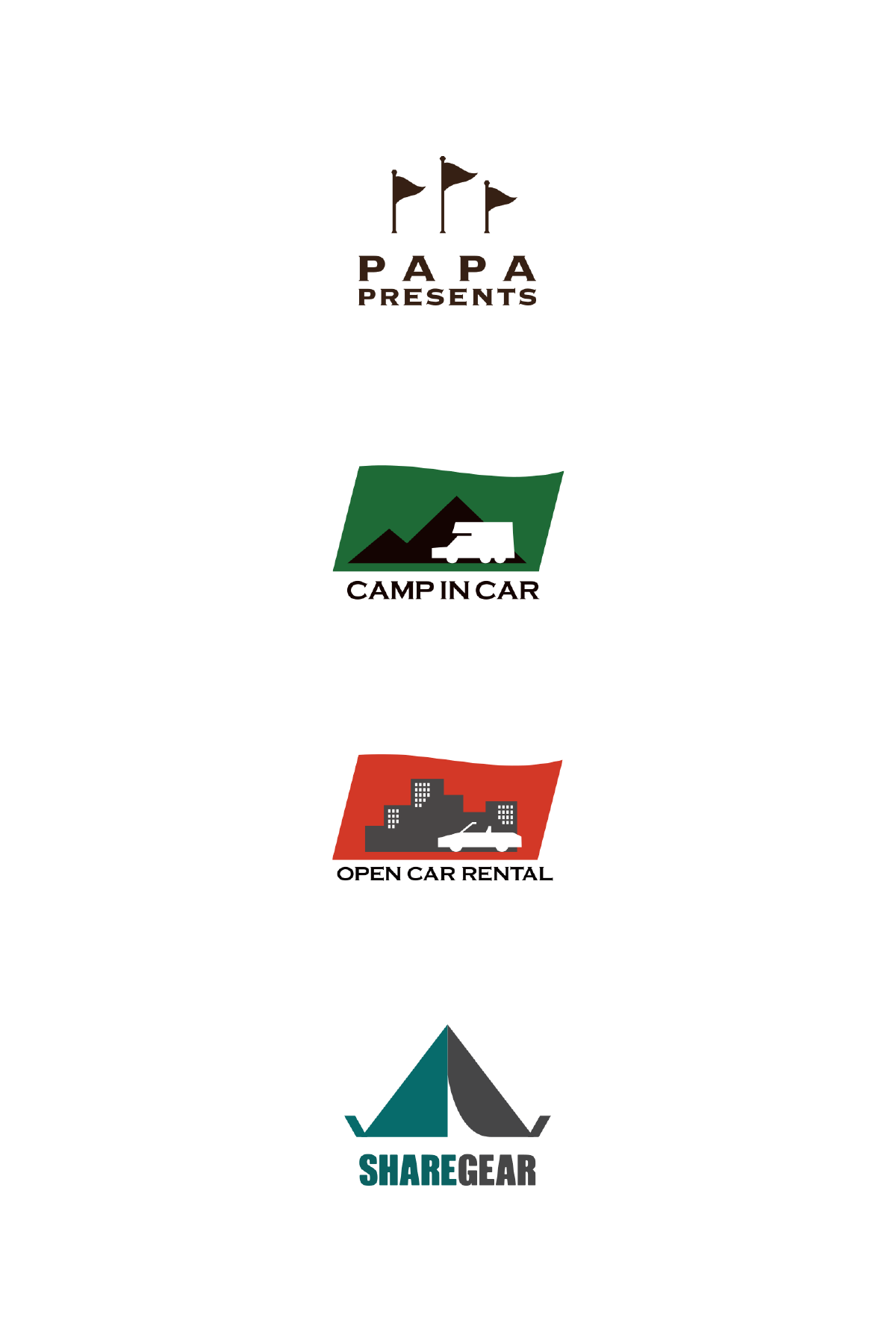パパプレゼンツ ロゴ 4種